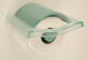 TOILET ROLL HOLDER IN TRANSPARENT PLASTIC GREEN