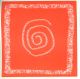 6 STICKERS DECO ORANGE SPIRAL 