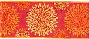 BORDER ADHESIVE CHRYSANTH RED