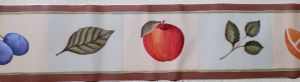 TRANSPARENT BORDER ADHESIVE WITH FRUIT