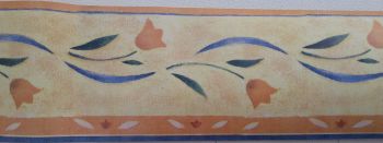 BORDER ADHESIVE WITH TULIPS