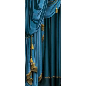 PORTE E PARETI COSTUME LASCIATO TENDA DI VELLUTO BLU