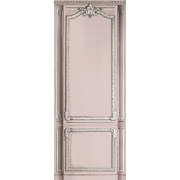 PANNELLO  IN LEGNO PASTELLO HAUSSMANIANO  COLORE  POLVERI ROSA IN RILIEVO  DA 125cm