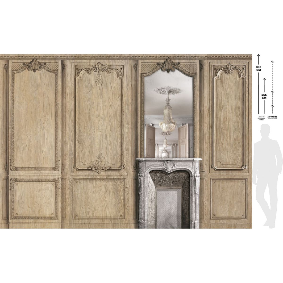 PANNELLO DECORATIVO IN LEGNO HAUSSMANN A NIDO D'APE DA 108cm