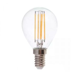 Lampadina LED E14 6W P45 Filamento 4000K Bianco naturale