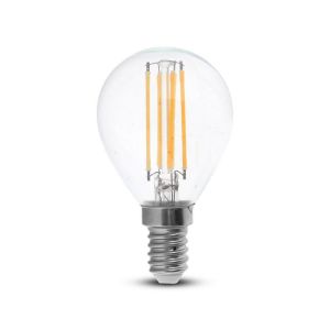 Lampadina LED E14 4W P45 Filamento 2700K Bianco caldo