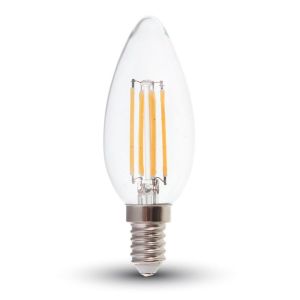 Lampadina LED E14 4W Candela Filamento 4000K  Bianco naturale