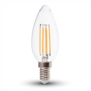 Lampadina LED E14 6W Candela Filamento 4000K Bianco naturale