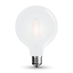 Lampadina LED E27 7W G95 Filamento Satinato 2700K  Bianco caldo