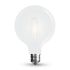 Lampadina LED E27 7W G125 Filamento Satinato 2700K Bianco caldo