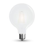 Lampadina LED E27 7W G125 Filamento Satinato 6400K Bianco freddo