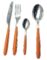 MORINOX LUSTIGES BESTECKSET 24-TEILIG 6 PERSONEN - 18/10 EDELSTAHL ORANGE FARBE