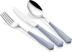 MORINOX OPERA CUTLERY 24 pcs. 6 PEOPLE 18/10 STAINLESS STEEL and BLUE ABS  