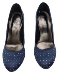 SCARPE DONNA TACCO ALTO BLU CON STRASS BY C'ESTMOI