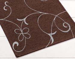 TAPIS METALLI 65 X 110 CM MARRON