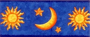 BORDURE ADHÉSIVE SOLEIL ET LUNE