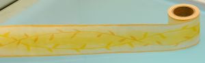 Yellow leaf decorative sticker border