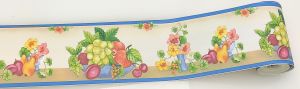 BORDURE ADHÉSIVE AUX FRUITS ET FLEURS 176413