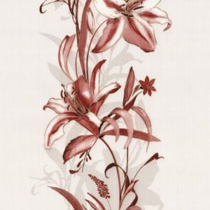 Sinfonia wallcovering red flowers