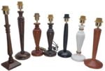 BASE LAMPADA ABAT JOUR IN LEGNO ATTACCO LAMPADINA E27 VITE GRANDE