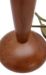 BASE LAMPADA ABAT JOUR IN LEGNO ATTACCO LAMPADINA E27 VITE GRANDE