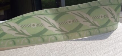 BORDURE ADHÉSIVE TRANSPARENT AVEC FEUILLE VERTE