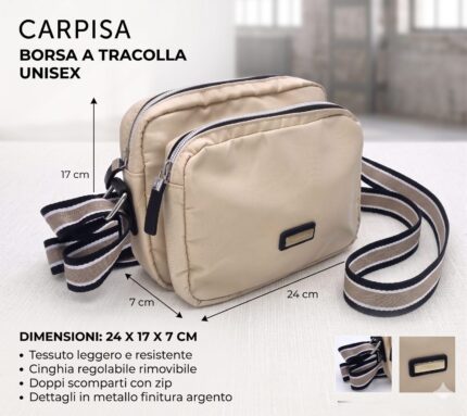 BORSA TRACOLLA CARPISA BEIGE UNISEX