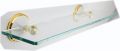 etagere-en-verre-avec-2-support-topaze-blanc-dore-76c87aae ÉTAGÈRE EN VERRE AVEC 2 SUPPORT "TOPAZE" BLANC DORÉ