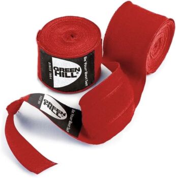 GREEN HILL FASCE BENDAGGI BENDE BOXE APPROVATI IBA KICK BOXING NERO ROSSO BLU