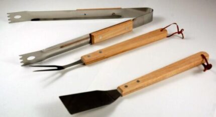 Set de 3 couverts inox BBQ
