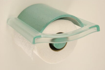 PORTE ROULEAU EN PLASTIQUE TRANSPARENT VERT