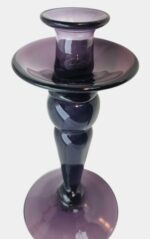 Porte Bougie en verre violée