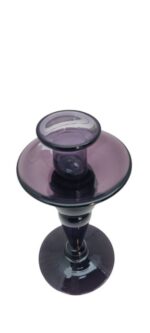 Porte Bougie en verre violée