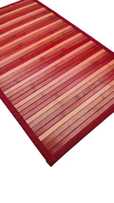 TAPIS BAMBOU ROUGE 45X75 cm