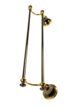 PORTE SERVIETTE DOUBLE "CAMPANILE" NOIR DORE