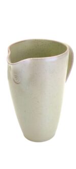 CARAFFA ARTIGIANALE IN CERAMICA VERDE FATTA A MANO CASA DECO