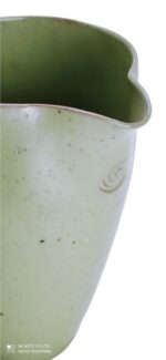 CARAFFA ARTIGIANALE IN CERAMICA VERDE FATTA A MANO CASA DECO