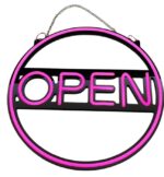ENSEIGNE OPEN AU NÉON LED RGB AVEC TÉLÉCOMMANDE