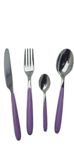 MORINOX FUNNY ENSEMBLE DE COUVERTS 24 PIÈCES 6 PERSONNES - INOX 18/10 COULEUR LILAS