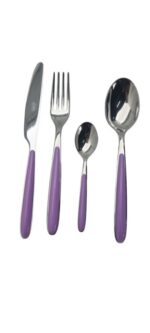 MORINOX FUNNY ENSEMBLE DE COUVERTS 24 PIÈCES 6 PERSONNES - INOX 18/10 COULEUR LILAS