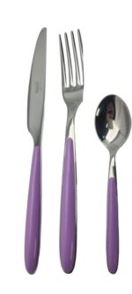 MORINOX FUNNY ENSEMBLE DE COUVERTS 24 PIÈCES 6 PERSONNES - INOX 18/10 COULEUR LILAS