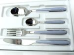 MORINOX FUNNY ENSEMBLE DE COUVERTS 24 PIÈCES 6 PERSONNES - INOX 18/10 COULEUR BLEU CLAIR