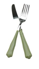 MORINOX COUVERTS OPÉRA 24 pcs. 6 PERSONNES INOX 18/10 et ABS VERT SAUGE