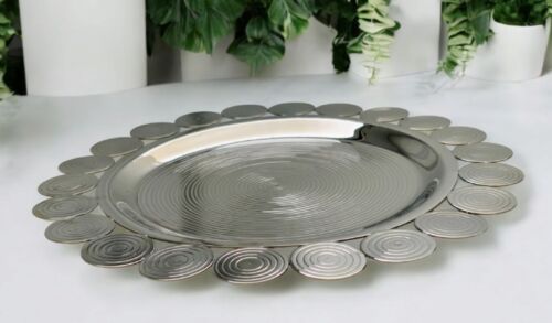 product-18174-0-61614da4-500 VASSOIO DECORATIVO CENTRO TAVOLA ACCIAIO INOX DIAM. 23 cm.