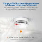 Le détecteur de fumée Genius Plus Edition détecte la fumée et déclenche une alarme en cas de danger, avec une large gamm