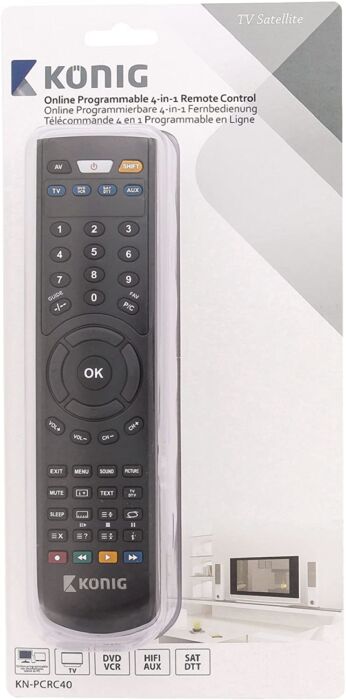 TÉLÉCOMMANDE 4-EN-1 PROGRAMMABLE EN LIGNE KONIG