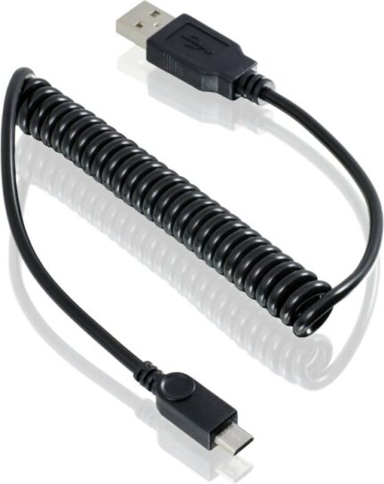 Cavo Micro USB 2.0, A-B 1 m – Spirale 50 cm – 150 cm