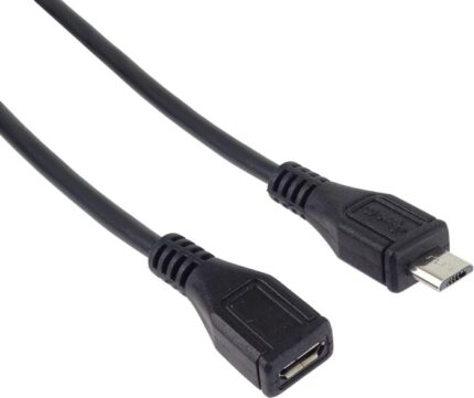 Cavo di Prolunga Micro USB 3m, Cavo Dati High Speed ​​Fino a 480mbit/s, Cavo di Ricarica, Micro USB 2.0 Femmina-Maschio,