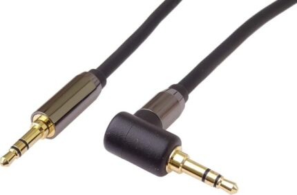 Cavo Jack Stereo HQ da 3,5 mm, Spina Jack da 3,5 mm, Stereojack Maschio-Maschio 90°, Cavo Di Collegamento Audio Cuffie A