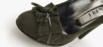 Scarpe donna décolleté tacco alto verde scuro vera pelle BY MARI
